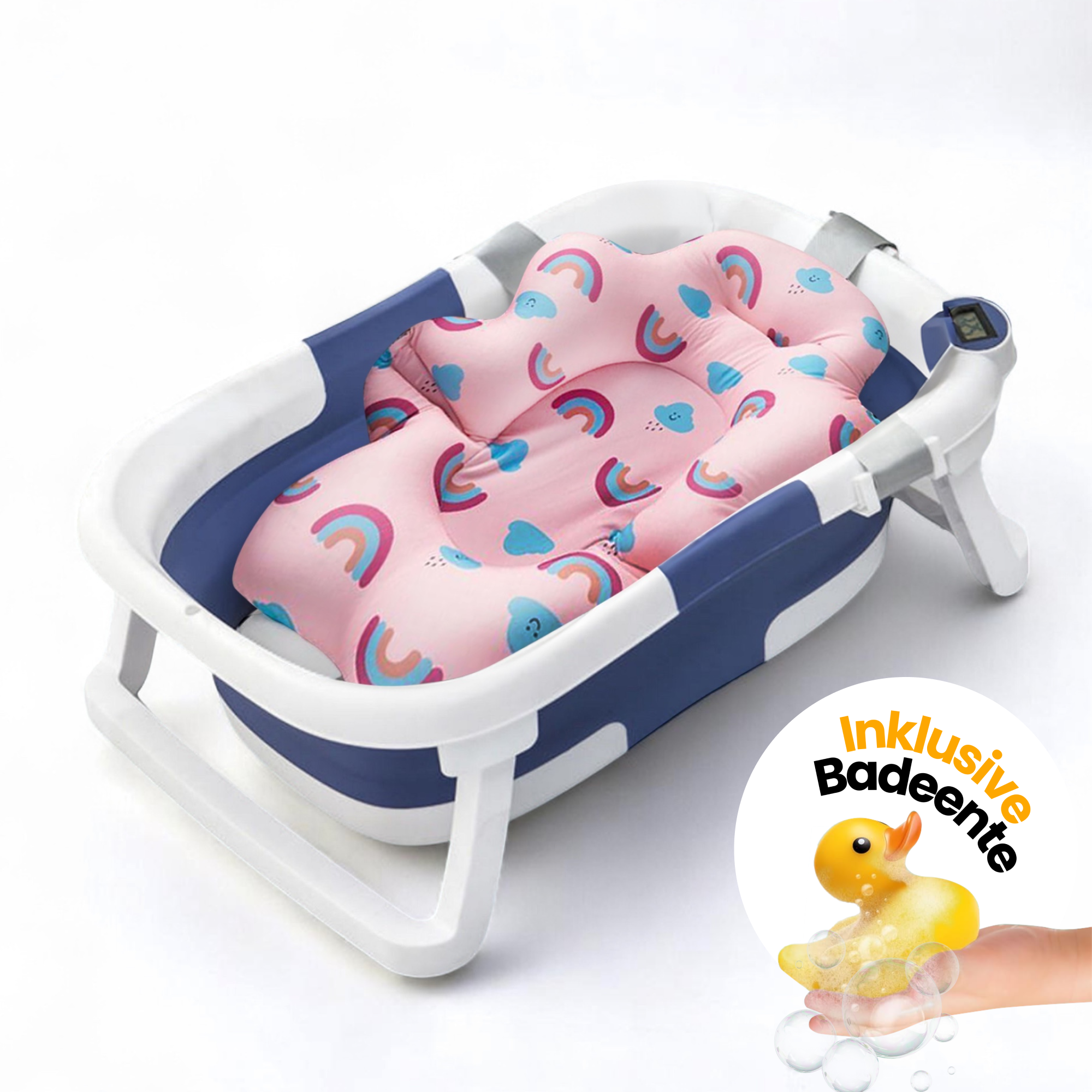 Baby-Badewanne mit Thermometer