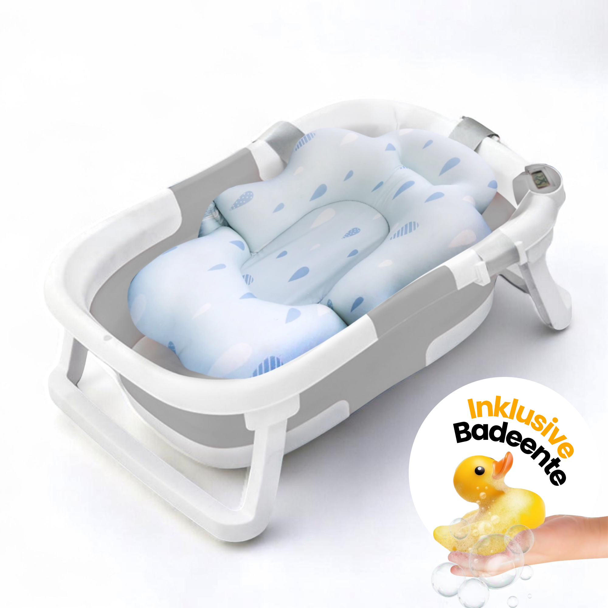 Baby-Badewanne mit Thermometer