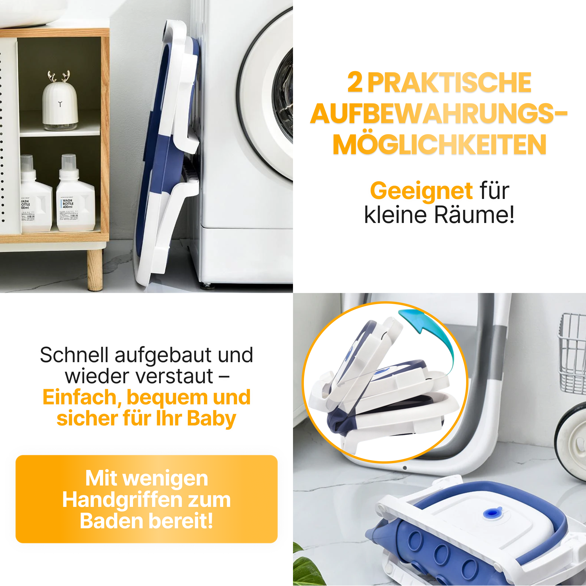 Baby-Badewanne mit Thermometer