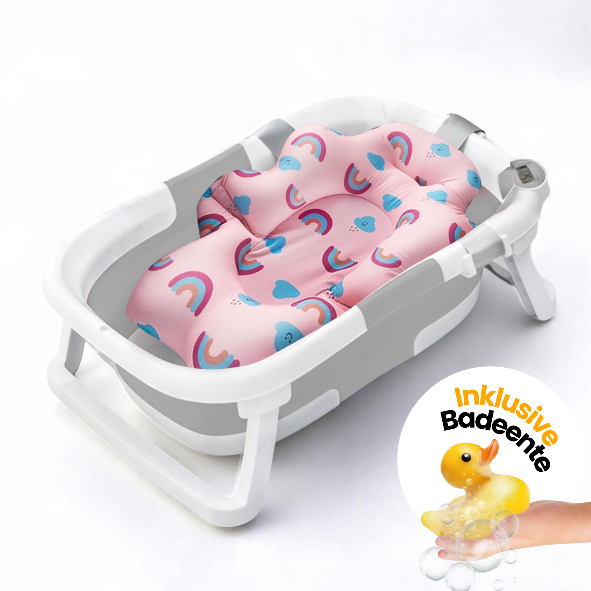 Baby-Badewanne mit Thermometer