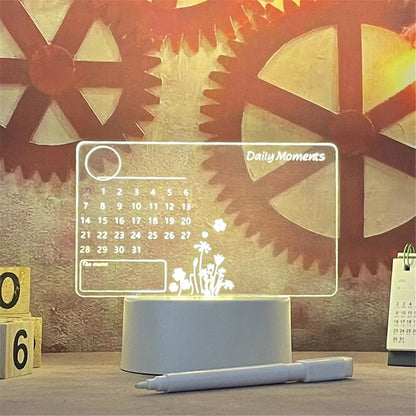 Creative LED Night Light with USB Message Board