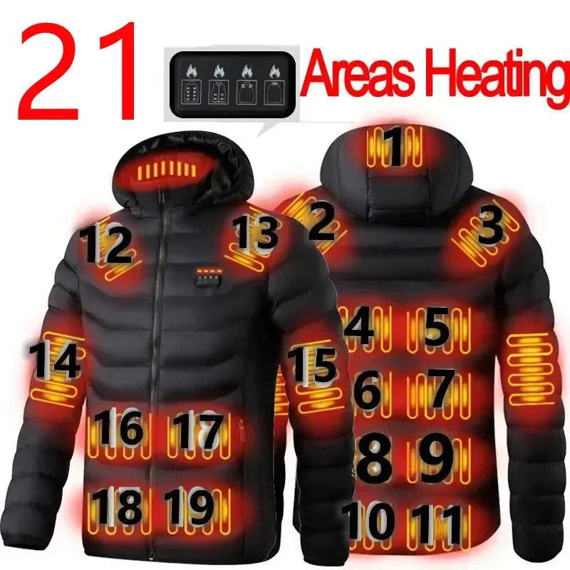 Winterjacke mit Heizfunktsion für Damen und Herren