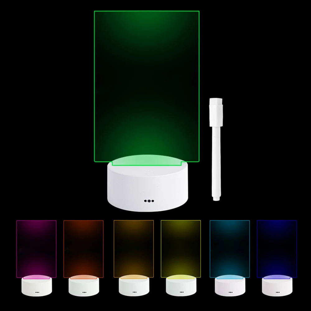 Creative LED Night Light with USB Message Board