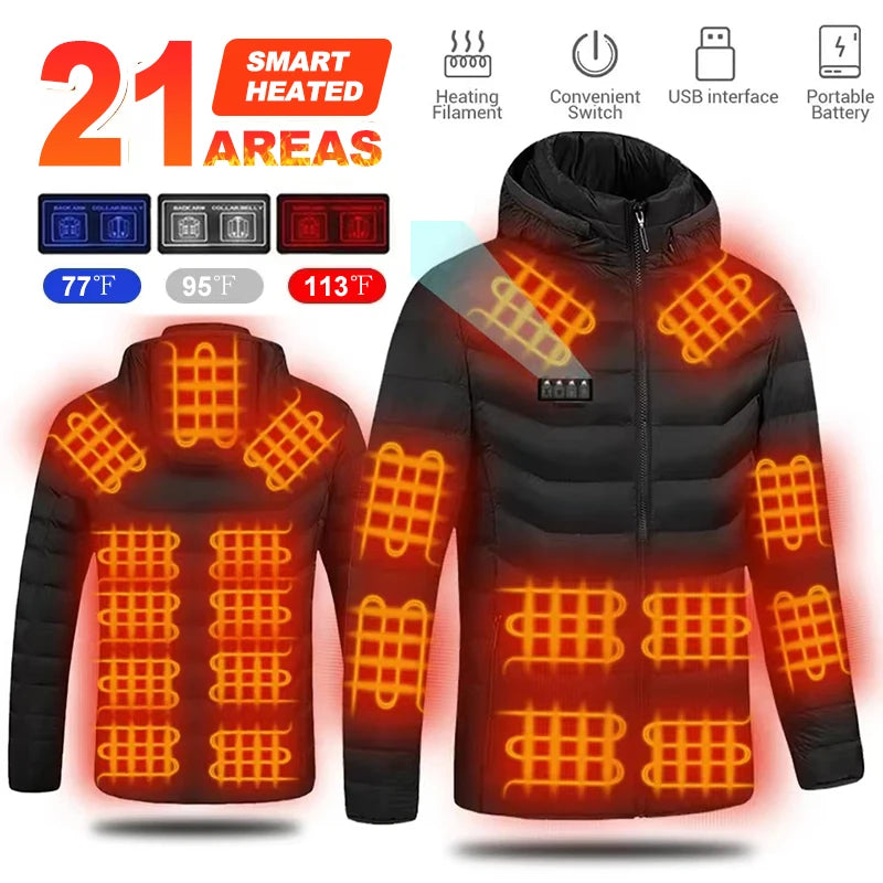 Winterjacke mit Heizfunktion für Damen und Herren